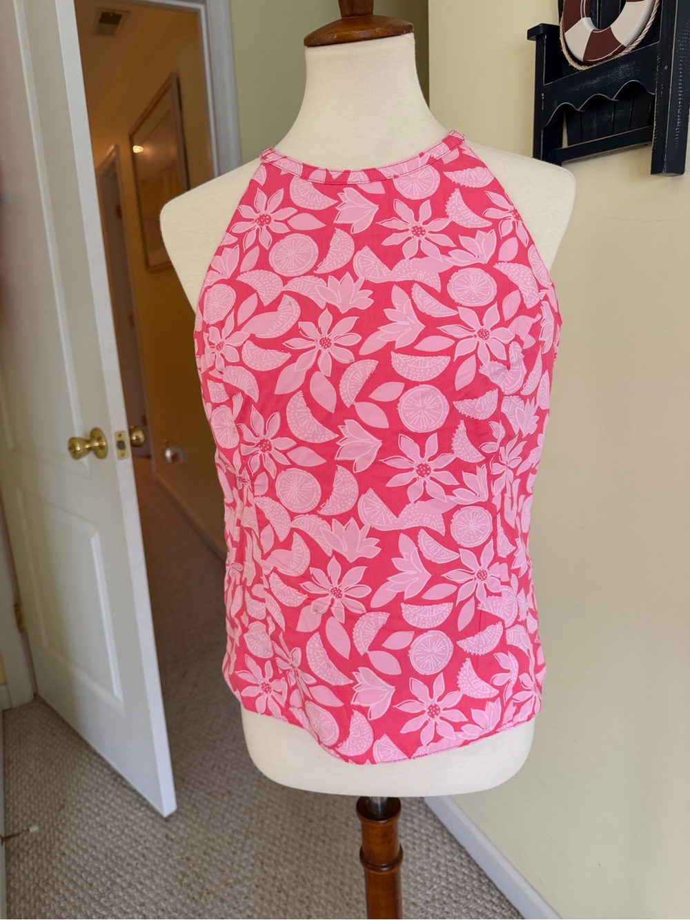 Lilly Pulitzer Pink Floral Halter Camisole